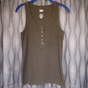 SO Black button up tank top - Size L